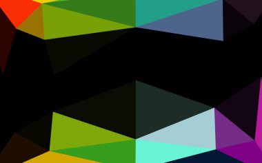 Açık Çokrenkli, Gökkuşağı vektörü çokgen arkaplan.