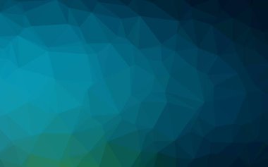 Açık Mavi, Yeşil vektör üçgen mozaik şablon.