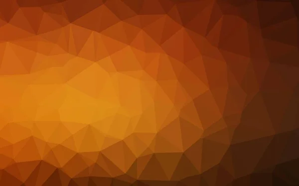 Dark Orange Vector Polygon Abstract Backdrop — Stock Vector
