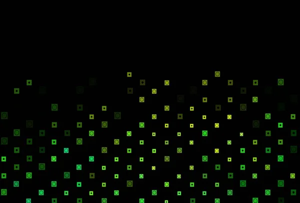 Σκούρο Μπλε Κίτρινο Διάνυσμα Φόντο Κύκλους Τετράγωνα Εικονογράφηση Σετ Από — Διανυσματικό Αρχείο
