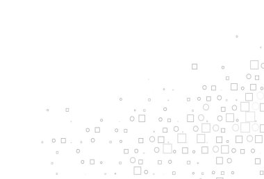 Light Silver, gri vektör arka plan daireler, dikdörtgenler. Soyut tarzda dekoratif tasarım, daireler, dikdörtgenler. Güzel web siteleri için desen.