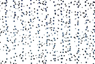 Çemberli çokgen biçiminde hafif BLUE vektör deseni. Çemberler, üçgenler ve küplerle soyut gradyan çizimi. Reklamlar için desen.