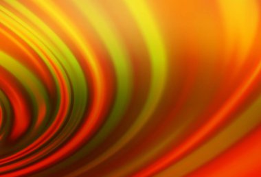 Koyu sarı, eğri çizgileri olan turuncu vektör şablonu. Değişken çizgileri olan renkli soyut çizimler. Reklamlarınız, posterleriniz, afişleriniz için yepyeni bir tasarım..