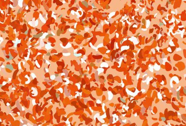 Karmaşık şekilli açık turuncu vektör deseni. Renkli rastgele şekillerle modern soyut illüstrasyon. Kartvizitiniz için modern tasarım.