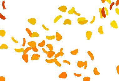 Rastgele şekilli açık turuncu vektör dokusu. Renkli rastgele şekillerle modern soyut illüstrasyon. Bir cep telefonu için arka plan.