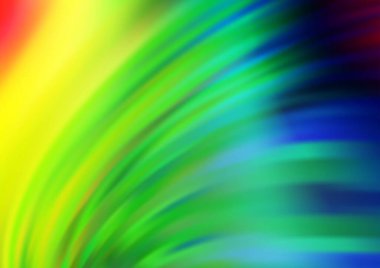 Işık Çokrenkli, eğri daireli Gökkuşağı vektör deseni.
