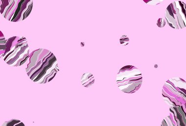 Dairesel açık pembe vektör şablonu. Bulanık yağmur damlaları olan soyut bir çizim. Marka kitabınız için şablon.