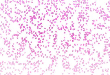 Noktalı açık pembe vektör arkaplanı. Doğa tarzında renkli baloncuklu soyut illüstrasyon. Güzel web siteleri için desen.