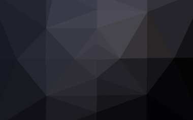 Koyu siyah vektör soyut çokgen dokusu.