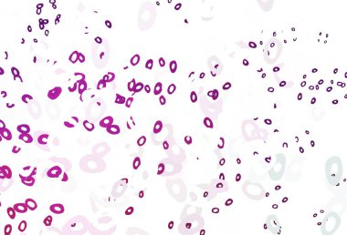 Disklerle açık pembe vektör dokusu. Soyut arka planda bulanık kabarcıklar ve renkli gradyan. Marka kitabınız için şablon.