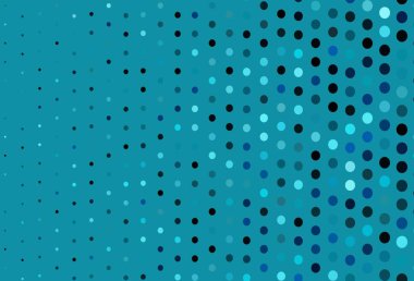 Daireli koyu mavi vektör şablonu. Parlak renkli soyut çemberlerin olduğu bir resim. İş reklamları için tasarım.