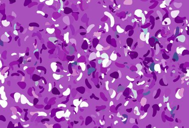 Soyut biçimlere sahip açık mor vektör arkaplanı. Renkli rastgele şekillerle modern soyut illüstrasyon. İşiniz için en iyi akıllı tasarım.