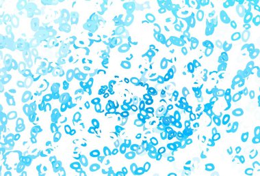 Açık mavi, daire şekilli yeşil vektör düzeni. Doğa tarzında bulanık halkaları olan güzel renkli çizimler. Marka kitabınız için şablon.