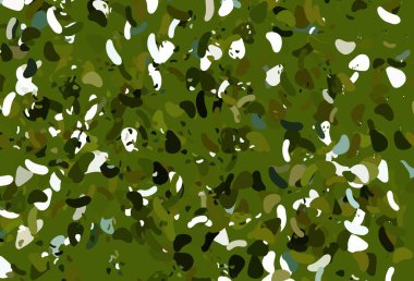 Açık yeşil, soyut şekilli sarı vektör arkaplan. Renkli rastgele şekillerle modern soyut illüstrasyon. Kartvizitiniz için modern tasarım.