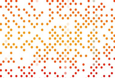 Dairesel şekilli hafif turuncu vektör düzeni. Bulanık dekoratif tasarım baloncuklu soyut tarzda. Reklamlar, broşürler için desen.