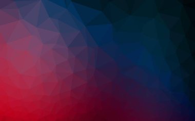 Koyu mavi, kırmızı vektör bulanık üçgen dokusu.