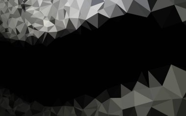 Koyu siyah vektör soyut çokgen düzeni.