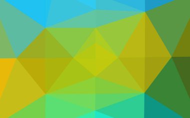 Açık Mavi, Sarı vektör çokgen arkaplan.