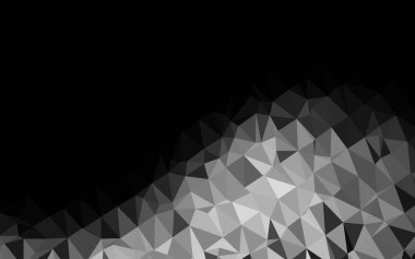 Koyu gümüş, gri vektör çokgen desen.