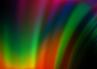 Koyu Çokrenkli, soyut çizgileri olan Gökkuşağı vektör arkaplanı.