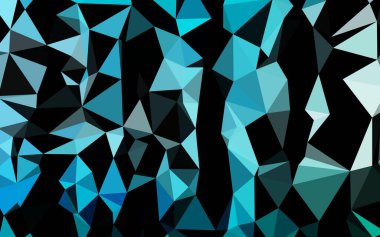 Açık Mavi, Yeşil vektör soyut mozaik desen.