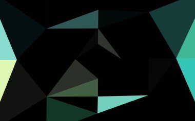 Açık Yeşil, Sarı vektör üçgen mozaik şablon.