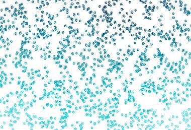 Noktalı hafif Mavili vektör arkaplanı. Bulanık dekoratif tasarım baloncuklu soyut tarzda. Suyun deseni, yağmur damlaları.