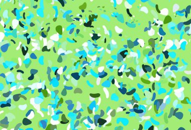 Açık mavi, kaotik şekilli sarı vektör deseni. Soyut gradyan şekilli basit renkli çizimler. Web siteniz için basit tasarım.