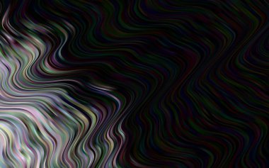 Koyu gümüş, eğri kurdeleli gri vektör deseni.