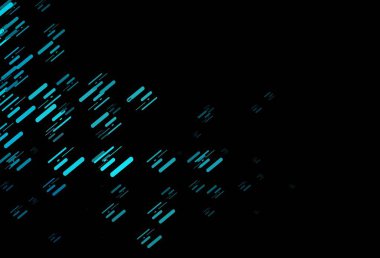 Renkli çizgileri olan koyu mavi vektör dokusu. Sopalı modern geometrik soyut çizim. Web siteleri, iniş sayfaları için desen.