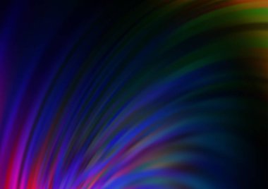 Koyu Çokrenkli, kabarcık şekilli Gökkuşağı vektör şablonu.