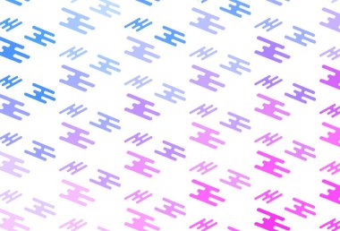 Açık pembe, dar çizgileri olan mavi vektör deseni. Bulanık dekoratif tasarım basit bir şekilde çizgilerle. İş broşürleri, broşürler için desen.