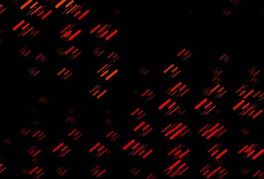 Renkli çizgileri olan koyu turuncu vektör dokusu. Sopalı modern geometrik soyut çizim. TV reklamları için arkaplan.