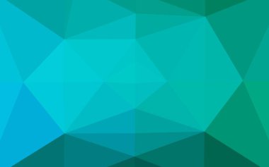 Açık Mavi, Yeşil vektör düşük poli düzeni.