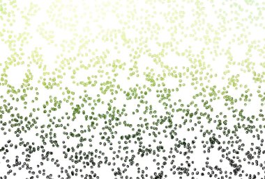 Noktalı açık yeşil vektör arkaplanı. Soyut arka planda bulanık kabarcıklar ve renkli gradyan. Güzel web siteleri için desen.