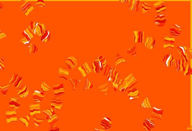 Açık Turuncu vektör arkaplanı üçgenler, daireler, küplerle. Çemberler, üçgenler ve küplerle soyut gradyan çizimi. İniş sayfası için modern şablon.