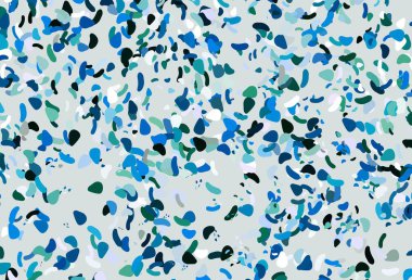 Açık mavi, soyut formlu yeşil vektör arkaplan. Renkli rastgele şekillerle modern soyut illüstrasyon. İşiniz için en iyi akıllı tasarım.