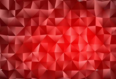 Açık kırmızı vektör düşük polimerli doku. Soyut ve gradyan renkte renkli çizimler. Tasarımınız için yeni doku.