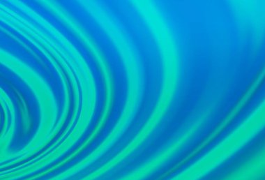 Kıvrımlı daireleri olan açık mavi vektör deseni. Çağdaş gradyan soyut çizgileri olan çizimler. Markan için yeni kompozisyon.