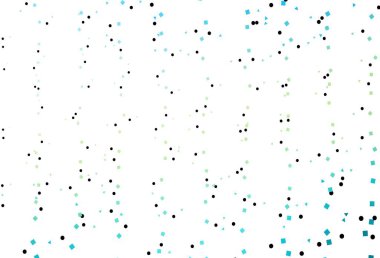 Açık mavi, sarı vektör dokusunda daireler ve küplerle. Küreler, kareler ve çizgilerle soyut çizimler. Web siteleri için şablon kullanılabilir.