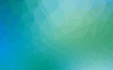 Açık Mavi, Yeşil vektör üçgen mozaik örtüsü.