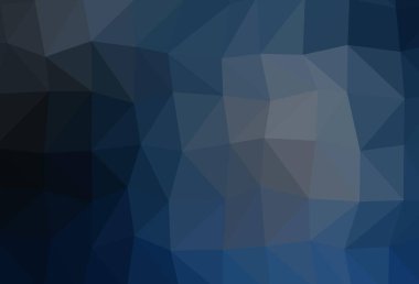 Koyu mavi vektör soyut çokgen düzeni. Gıcır gıcır rengarenk bir illüstrasyon. Marka kitabınız için şablon.