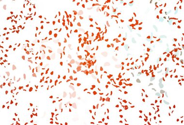 Soyut şekilli açık turuncu vektör arkaplanı. Modern tarzda değişen renkli kaotik formlar. Duvar kağıtları için zarif tasarım.