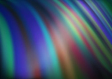 Koyu mavi, eğri kurdeleli yeşil vektör deseni.