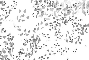 Aydınlık Gümüş, soyut şekilli gri vektör arkaplan. Rastgele şekillerle soyut tarzda dekoratif tasarım. Kartvizitiniz için modern tasarım.