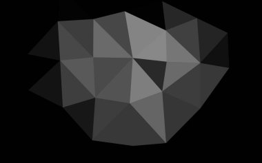 Koyu gümüş, gri vektör üçgen mozaik örtüsü.