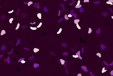 Soyut şekilli açık mor vektör arkaplanı. Renkli rastgele şekillerle modern soyut illüstrasyon. Bir cep telefonu için arka plan.