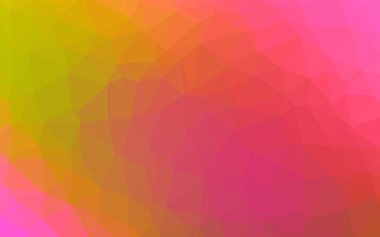 Açık Kırmızı, Sarı vektör soyut çokgen düzeni.