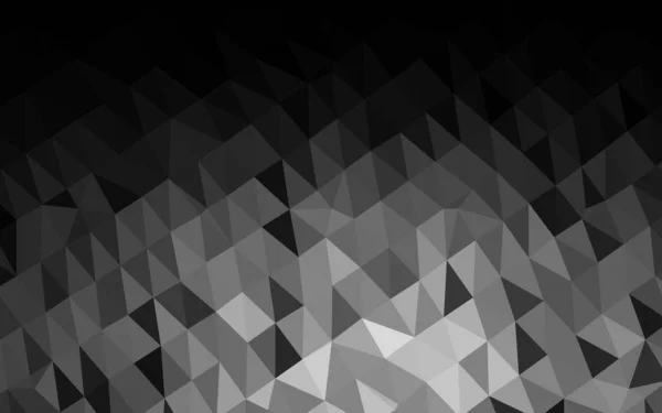 Dark Silver Couverture Polygonale Abstraite Vectorielle Grise — Image vectorielle