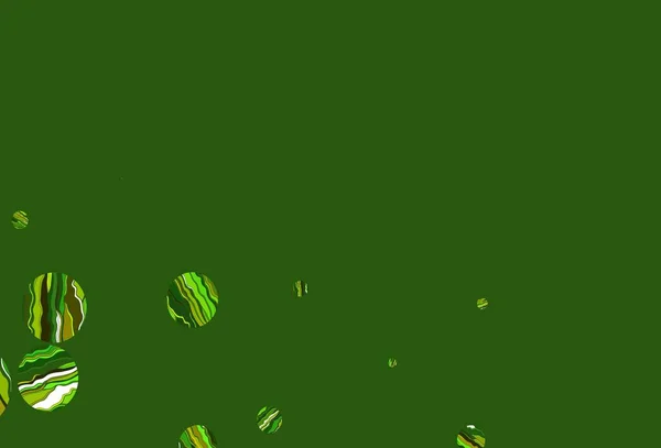 Hellgrüner Gelber Vektorhintergrund Mit Punkten Illustration Mit Einer Reihe Leuchtender — Stockvektor